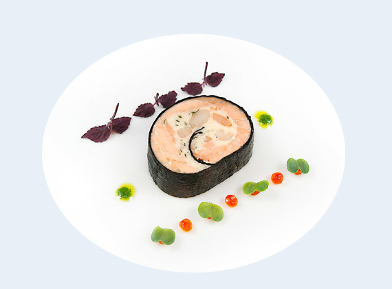 Artikelbild Lachs Galantine im Noriblatt 8597